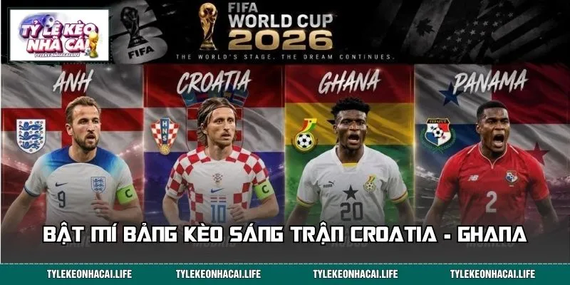 Bật mí bảng kèo sáng trận Croatia - Ghana