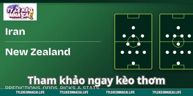 Tham khảo ngay kèo thơm trận Iran vs New Zealand