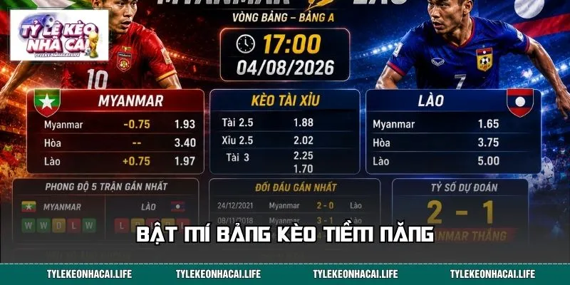 Bật mí bảng kèo tiềm năng